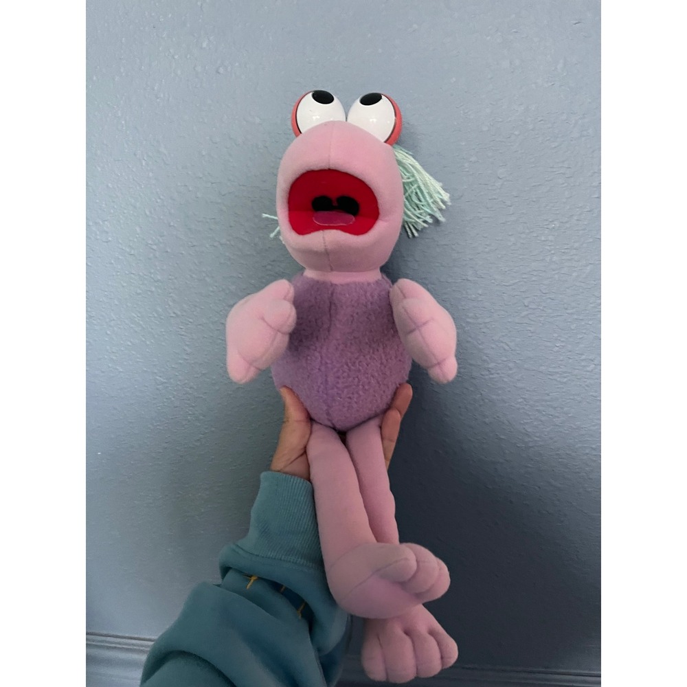 Vintage Fraggle Rock Mokey Plush 1980s Jim Henson Hasbro Softies Pink Purple